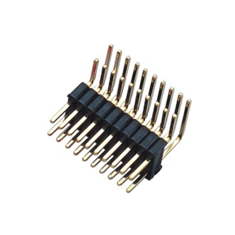 1.272.54mm Pin Header H=2.5 Double Row Right Angle Type (2)